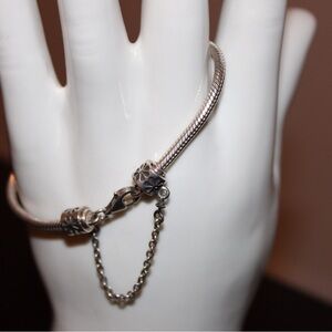 Pandora charm bracelet safety chain